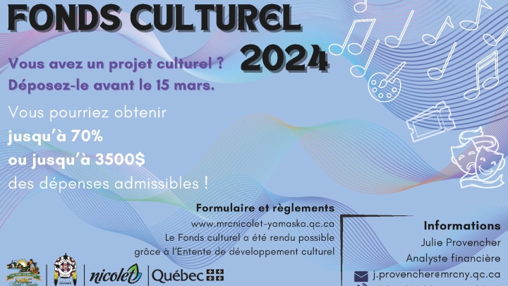 Communiqué de presse | Fonds culturel 2024: Une enveloppe pour soutenir les artistes de la région